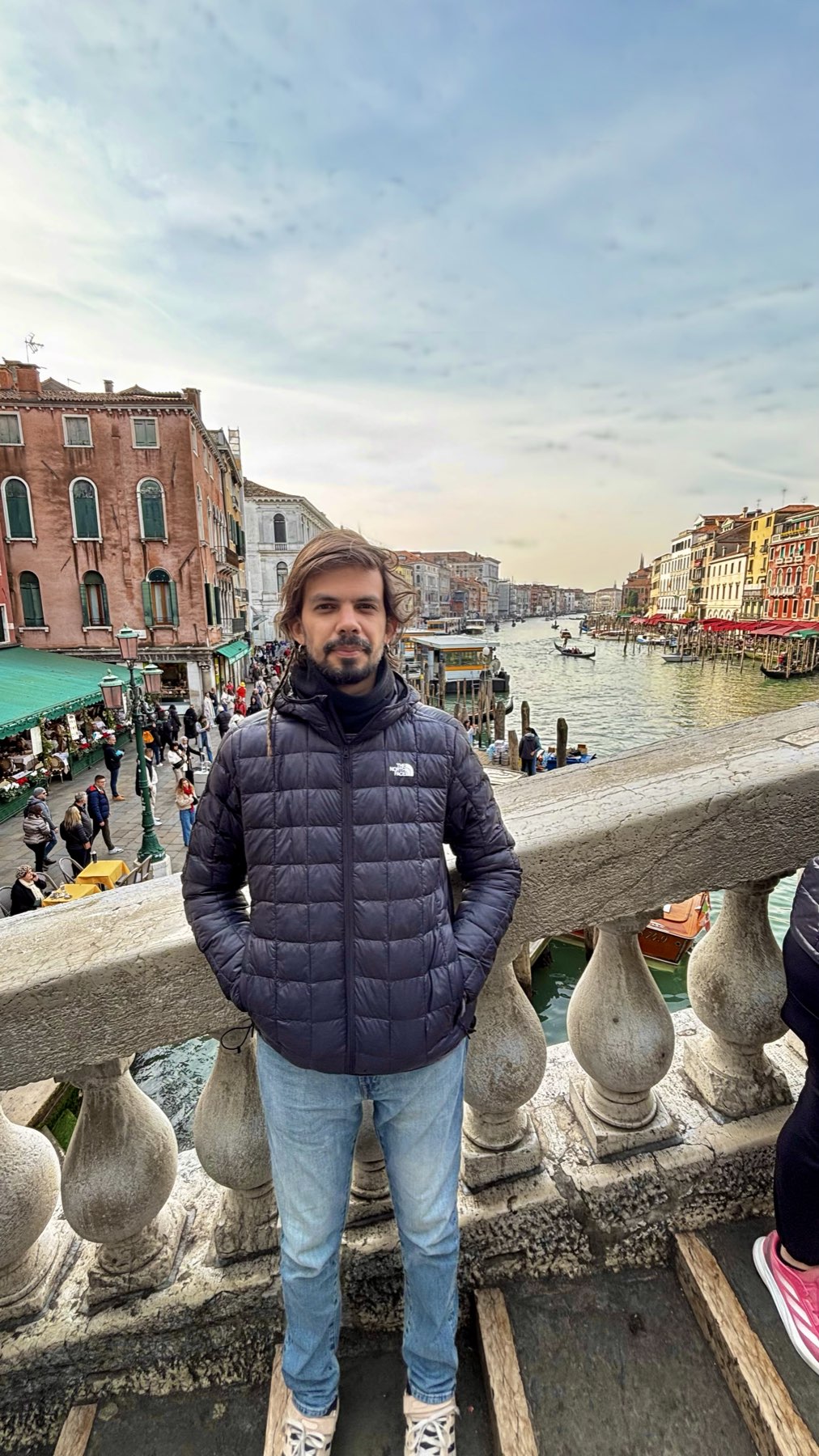 Salomão Soares na Ponte de Rialto, Veneza, Itália